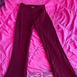Aeropostale burgundy flare workout leggings
